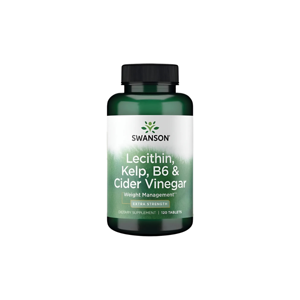 Lecitina, Algas, B6 y Vinagre de Sidra 120 Tabletas Swanson