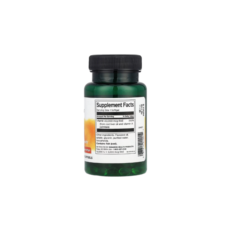 Vitamina  A 10.000 UI 250 Softgels SWANSON - Imagen 2