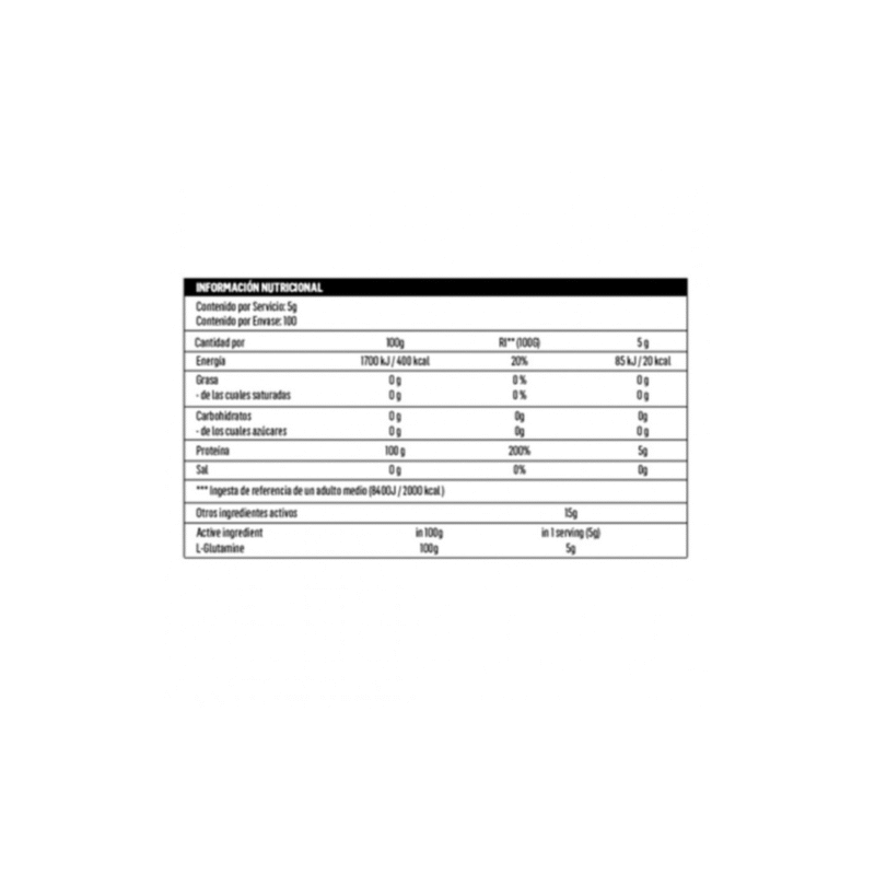 L-Glutamina 100% 240 gr 5000 mg por servicio BioTechUSA - Imagen 2