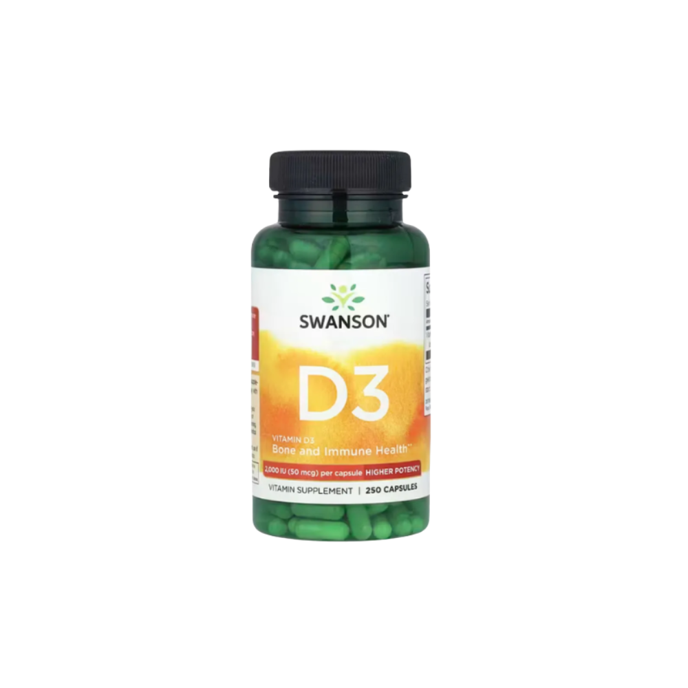 Vitamina D3 2000 UI 250 capsulas Swanson