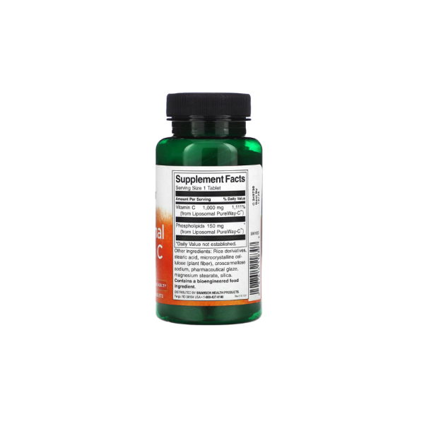 Liposomal Vitamin C 1000 mg 60 Tabletas Swanson - Imagen 2