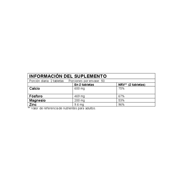Calcio Zinc Magnesio 100 tabletas BioTechUSA - Imagen 2