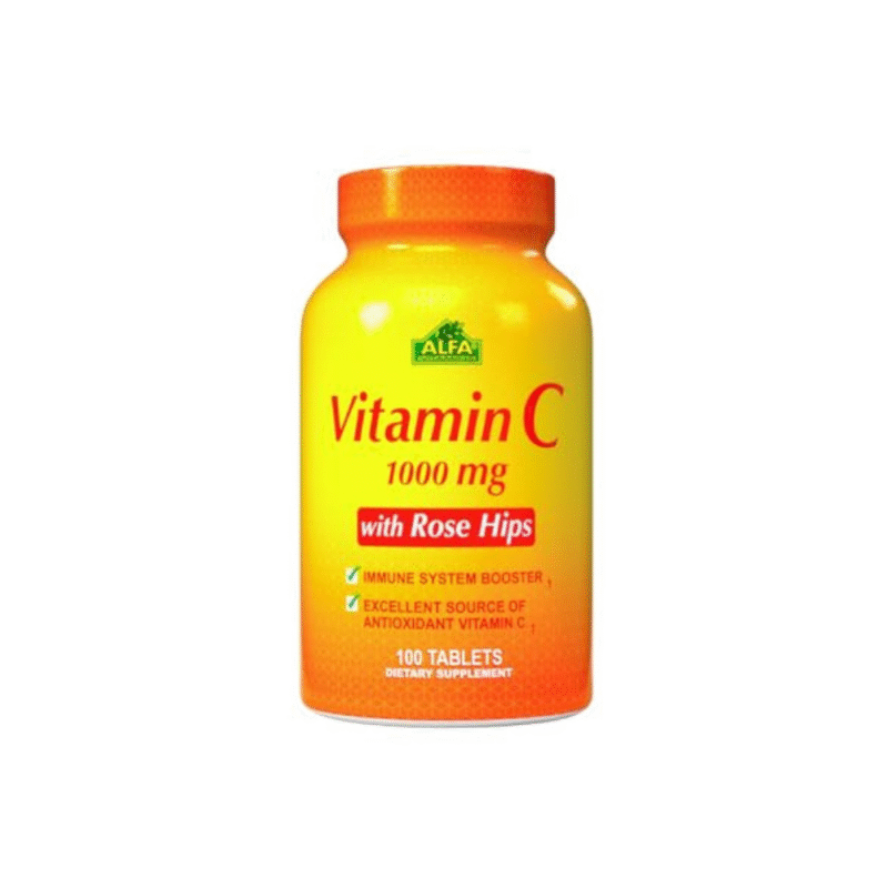 vitamina c rose hips 100 tab